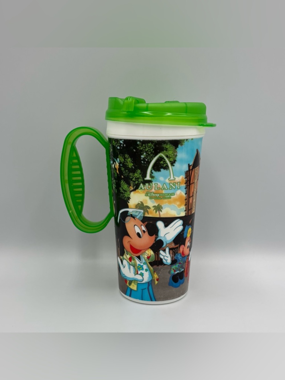 RARE Disney Aulani Exclusive Mug Cup Mickey & Minnie Mouse Goofy Donald Stitch